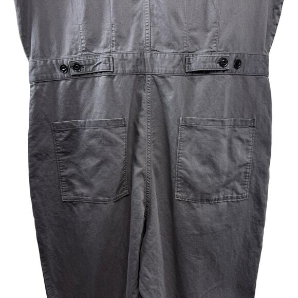 Outerknown SEA Jumpsuit Overall Coveralls Women Size L Gray Utility Organic - Picture 4 of 7